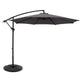 z 3M Umbrella with 48x48cm Base Outdoor Umbrellas Cantilever Sun Beach Garden Patio Charcoal - Dodosales