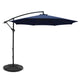 z 3M Umbrella with 48x48cm Base Outdoor Umbrellas Cantilever Sun Beach Garden Patio Blue - Dodosales