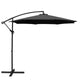 Black Outdoor Umbrella Shade Canopy Cantilevered Parasol Free Standing - Dodosales
