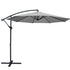 Outdoor Umbrella 3M Cantilever Beach Parasol Garden Grey