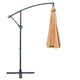 Beige Cantilevered Outdoor Umbrella Shade Canopy Parasol Free Standing - Dodosales