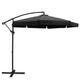 z Black Cantilevered Outdoor Umbrella Shade Canopy Parasol Free Standing - Dodosales
