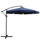 Navy Blue Cantilevered Outdoor Umbrella Shade Canopy Parasol Free Standing - Dodosales