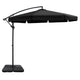 3M Umbrella with 50x50cm Base Outdoor Umbrellas Cantilever Sun Beach Garden Patio - Black - Dodosales