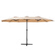 Outdoor Umbrella Twin Umbrella Beach Stand Base Garden Sun Shade 4.57m