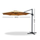 UV50+ Outdoor Umbrella Shade Canopy Cantilevered Parasol Free Standing Beige - Dodosales