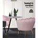 Accent Armchair Lounge Chair Retro Single Sofa Velvet Fabric - Pink - Dodosales