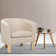 Armchair Lounge Chair Tub Accent Armchairs Fabric Sofa Chairs Beige - Dodosales