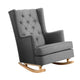 Rocking Armchair Lounge Convert To Chair Feeding Nursery - Grey
