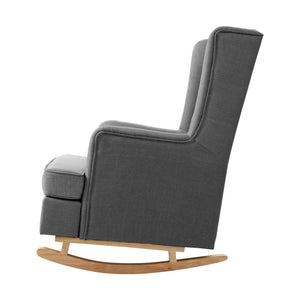 Rocking Armchair Lounge Convert To Chair Feeding Nursery - Grey