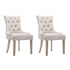 Set of 2 Dining Chairs Retro French Provincial Style Chair Wooden Fabric Cafe