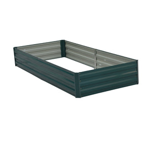 Galvanised Steel Garden Bed Planter Pot 210 x 90 x 30cm  - Green