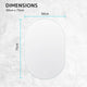 LED Wall Mirror Oval Touch Anti-Fog Makeup Decor Bathroom Vanity Frameless