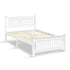 Double Size Wooden Bed Frame Slat Base Bedding Furniture White