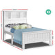 Wooden King Single Size Bed Frame With Headboard Shelves (No Mattress) - Dodosales