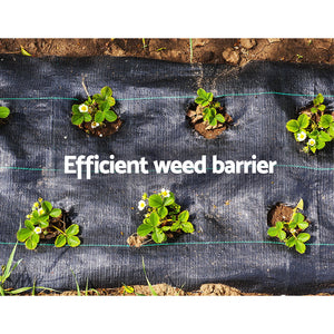 200M Weed Control Mat Weedmat Matting Woven Fabric Prevent Weeds