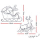 z Christmas Motif Lights LED Rope Reindeer Waterproof Colourful Xmas - Dodosales