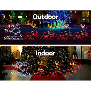 z Christmas Motif Lights LED Rope Reindeer Waterproof Colourful Xmas - Dodosales