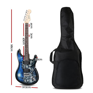 Electric Guitar With Carry Case Cable Whammy Bar Steel Strings Music - Dodosales