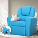 Kids PU Leather Reclining Armchair Toddler Recliner Chair Blue - Dodosales