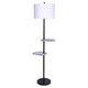 z Floor Metal Lamp Marble Finish Shelf Standing Light Modern Decor - Dodosales