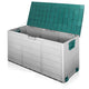 290L Outdoor Storage Box Lockable Weatherproof Garden Deck Toy Shed Green - Dodosales