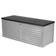 390L Outdoor Storage Box Bench Seat Toy Tool Shed Chest Dark Grey - Dodosales