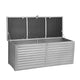 390L Outdoor Storage Box Bench Seat Toy Tool Shed Chest Dark Grey - Dodosales