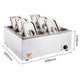 Commercial Stainless Steel Electric Buffet Bain-Marie Food Warmer with Lid 6 Tray