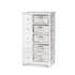 White 5 Basket Storage Unit Drawers Cabinet Bedroom Cupboard