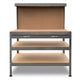 z Garage Work Bench 2 Shelves Storage Table Tool Workbench Peg Board - Dodosales